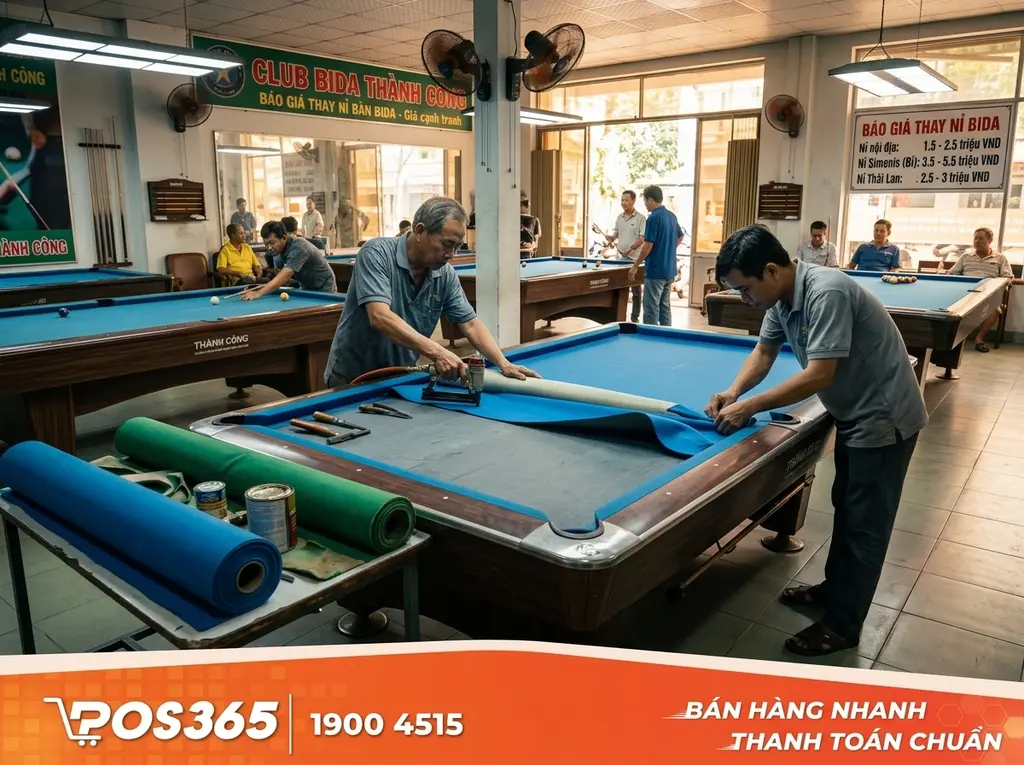 Chi ph&iacute; thay nỉ b&agrave;n bida hết bao nhi&ecirc;u tiền?