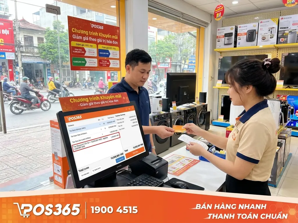 Chiết khấu bậc thang theo giá trị hóa đơn