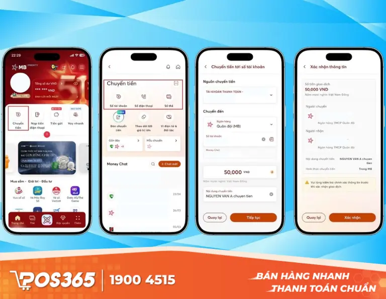 Chuyển khoản Mobile Banking trực tiếp
