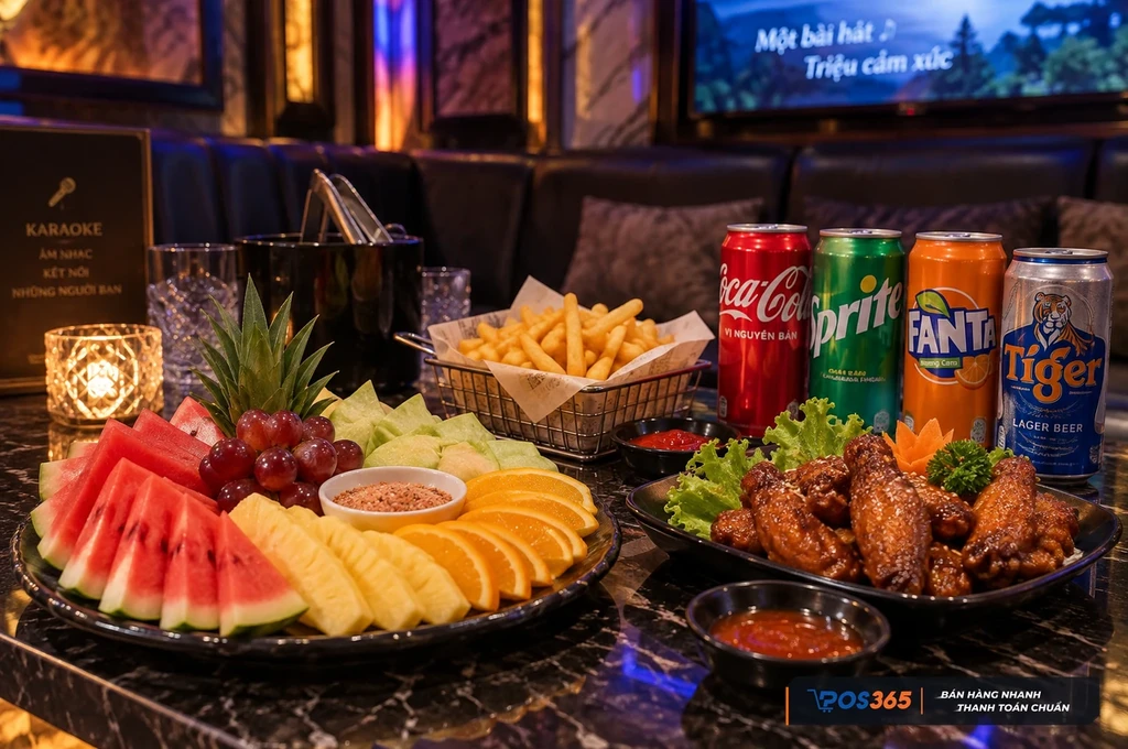 Combo đồ ăn cho kh&aacute;ch qu&aacute;n karaoke