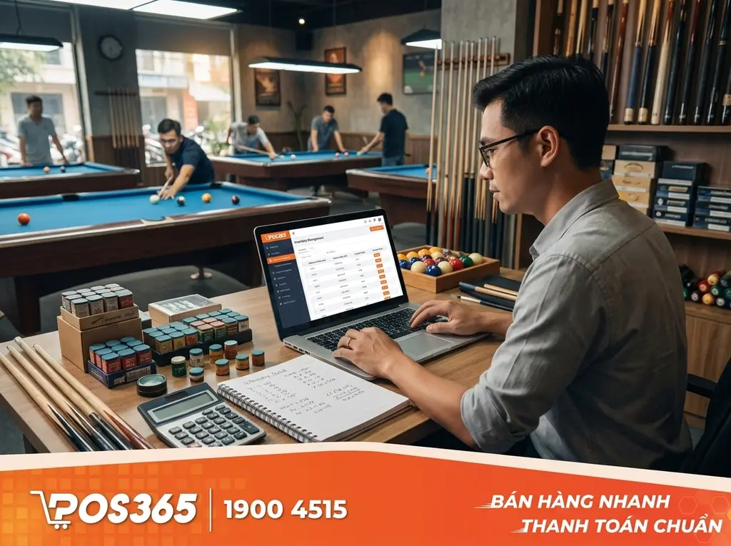 Công thức tính định mức tồn kho tối thiểu cho phụ kiện bida