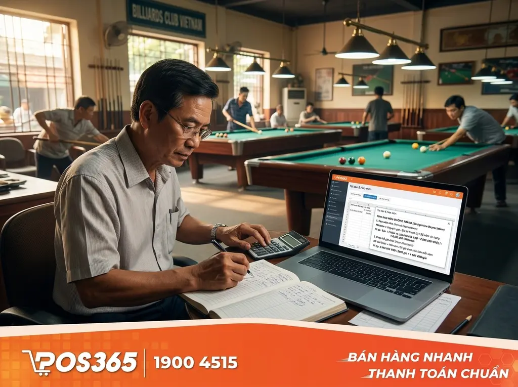 Công thức tính khấu hao đường thẳng và cách phân bổ vào giá vốn giờ chơi