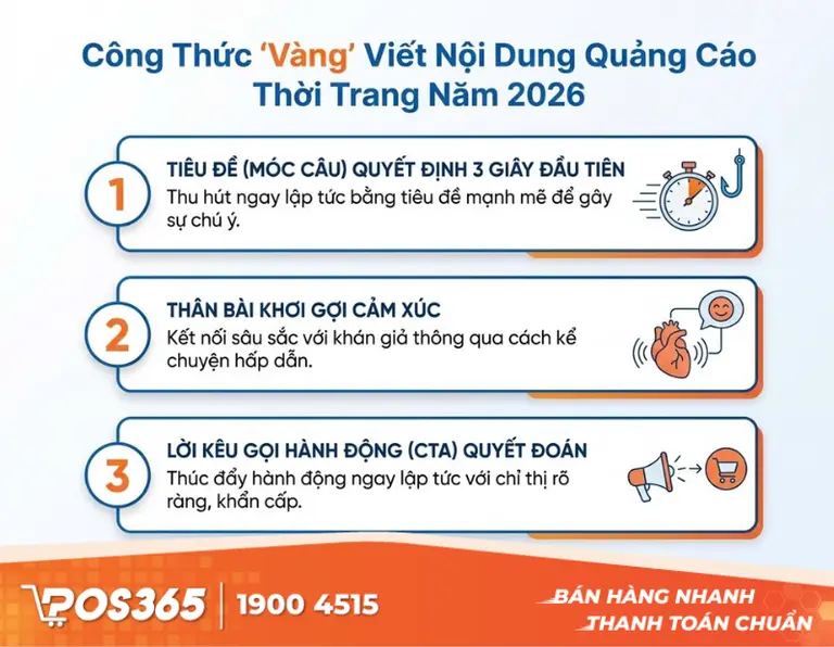 C&ocirc;ng thức v&agrave;ng viết content quảng c&aacute;o thời trang 2026