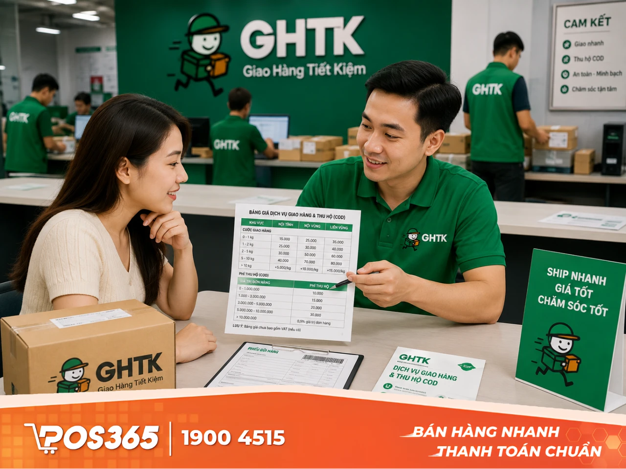 Cước thu hộ v&agrave; ph&iacute; giao h&agrave;ng Giao H&agrave;ng Tiết Kiệm (GHTK) 