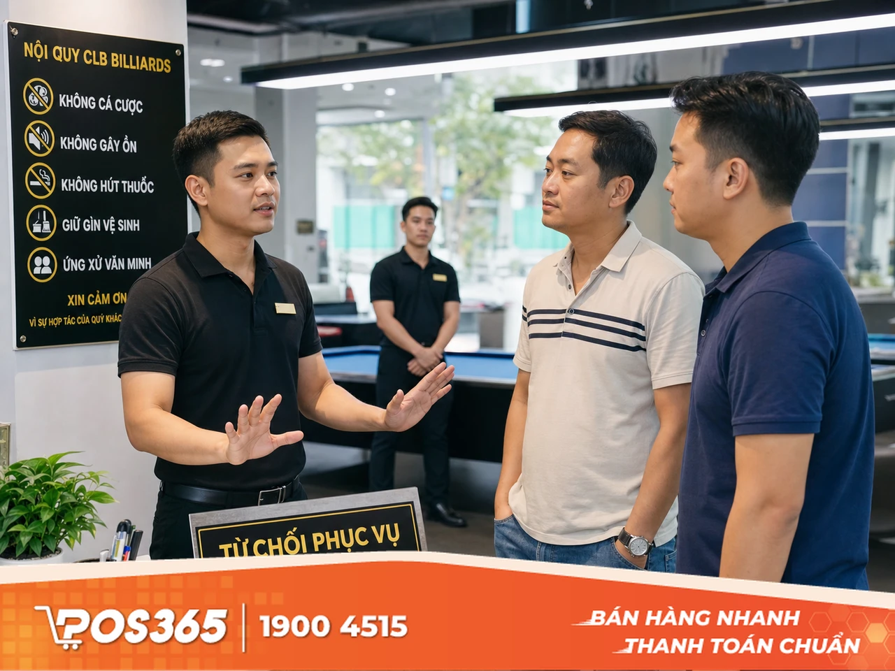 Cương quyết từ chối phục vụ v&agrave; b&aacute;o c&aacute;o c&ocirc;ng an khi cần thiết