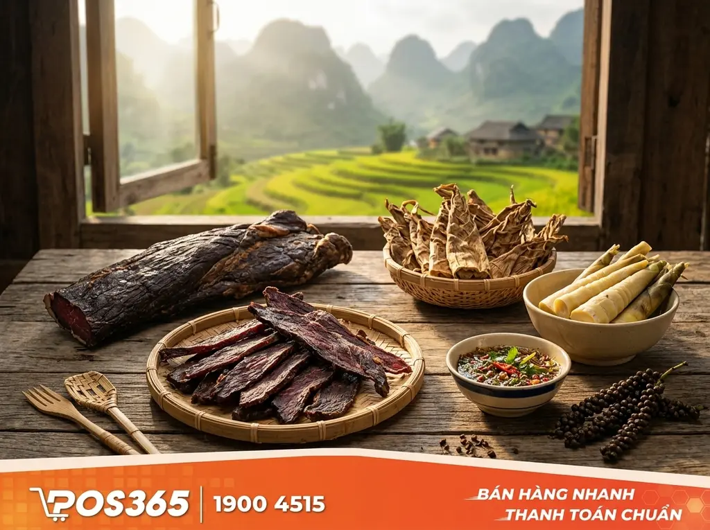 Đặc sản vùng miền (Trâu gác bếp, măng rừng)