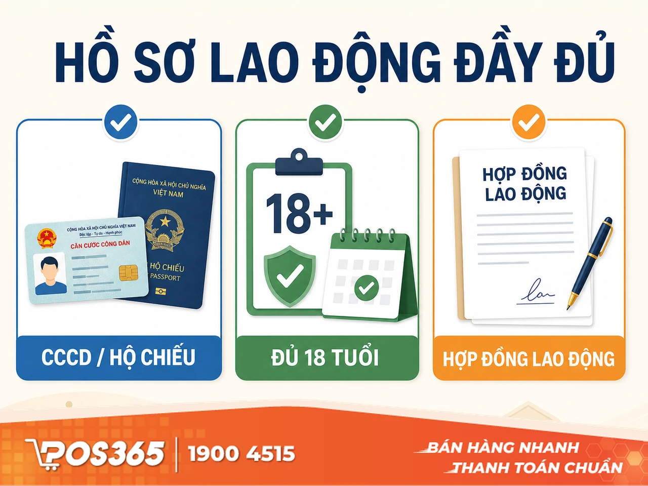 Đảm bảo độ tuổi v&agrave; hồ sơ lao động chuẩn mực