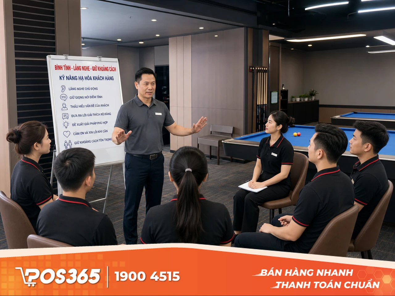 Đ&agrave;o tạo nh&acirc;n vi&ecirc;n kỹ năng thoại "hạ hỏa" kh&aacute;ch say v&agrave; tự vệ cơ bản