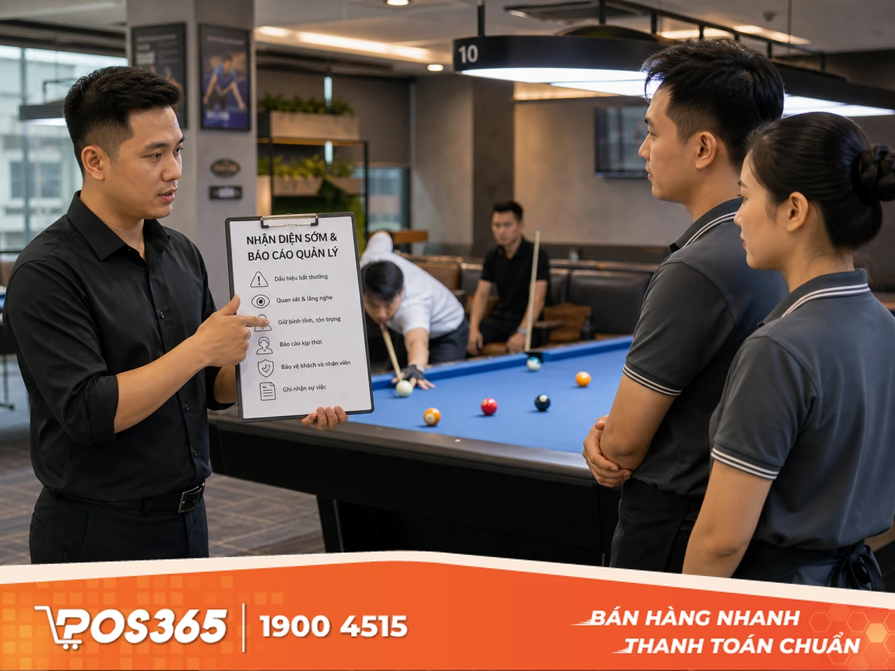 Đ&agrave;o tạo nh&acirc;n vi&ecirc;n nhận diện sớm c&aacute;c dấu hiệu c&aacute; độ bida của kh&aacute;ch