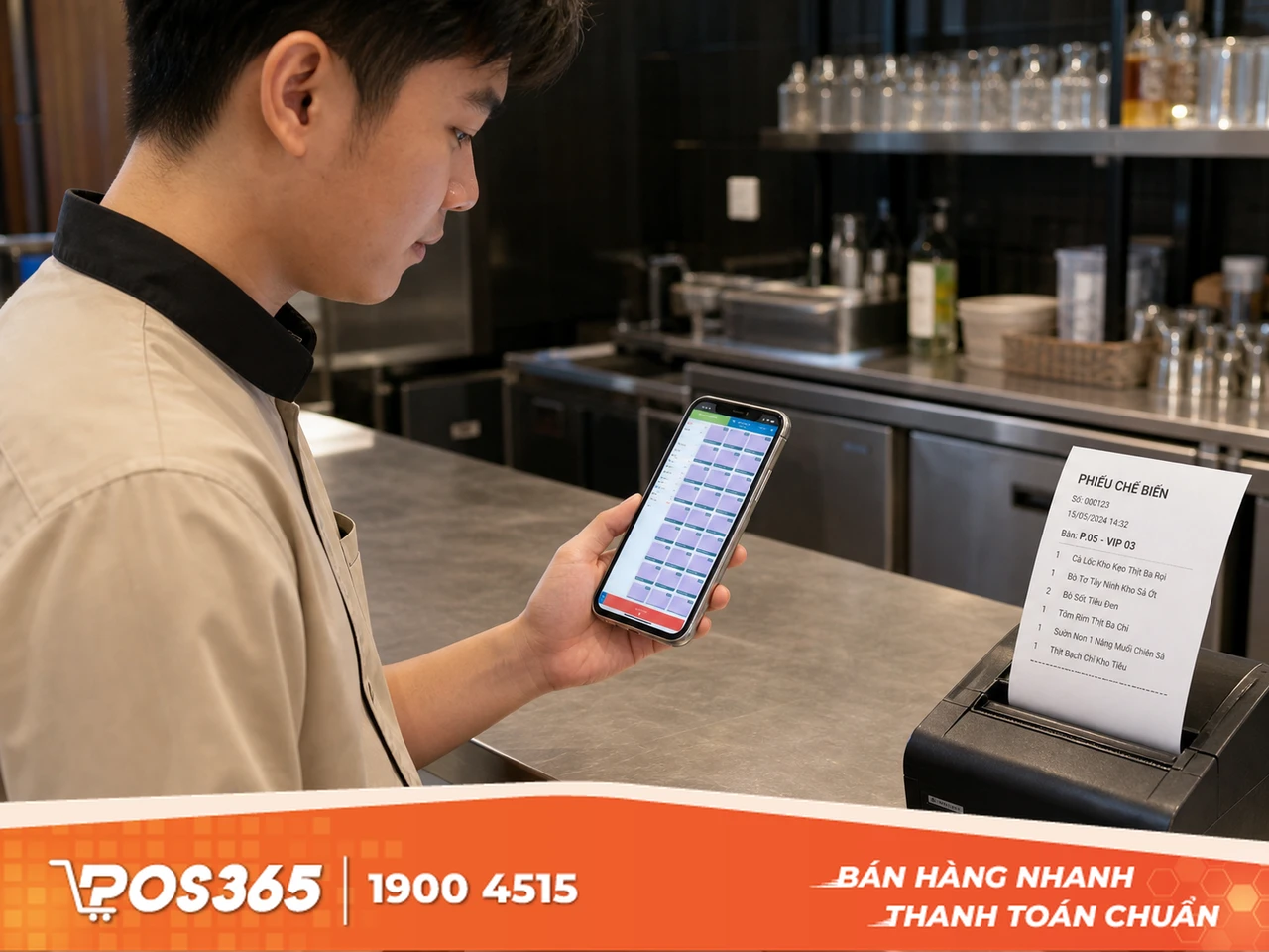 Đ&agrave;o tạo thao t&aacute;c Order di động & Phối hợp Thu ng&acirc;n/Bếp