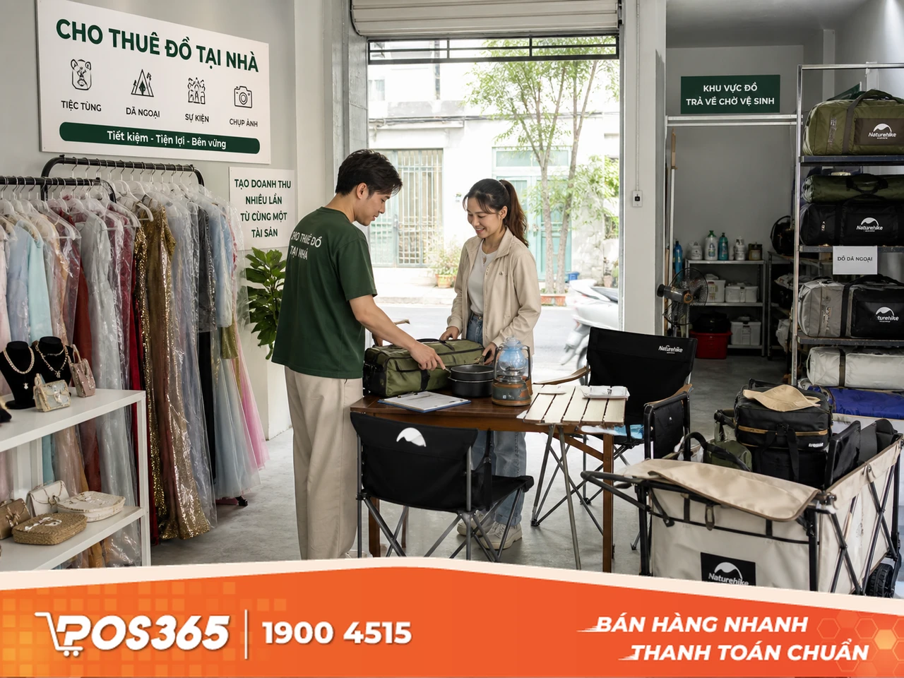 Dịch vụ cho thuê trang phục và đồ dã ngoại