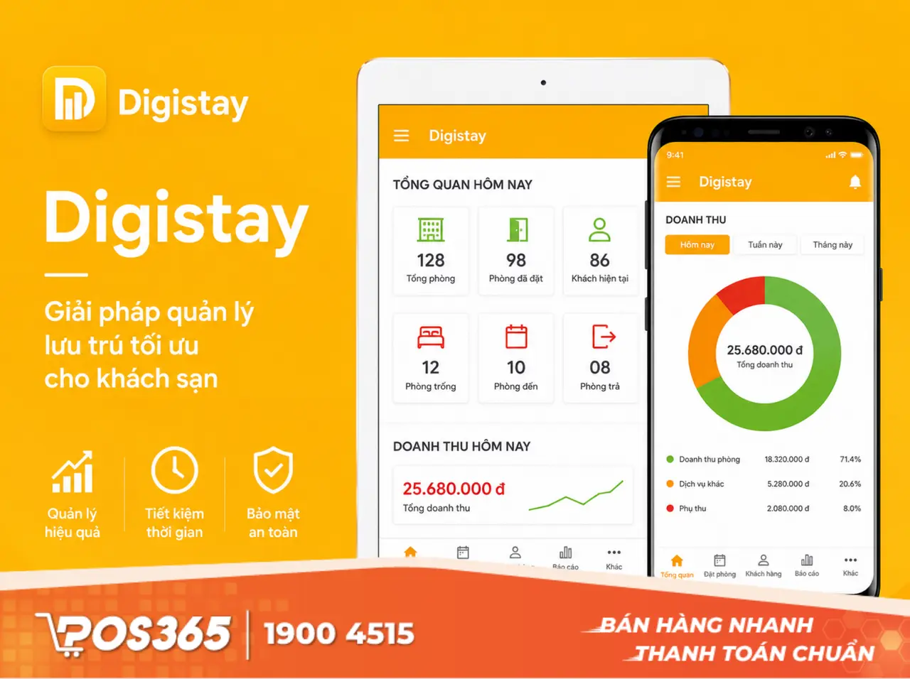 DigiStay - Quản lý tiện lợi, tích hợp chat trực tiếp
