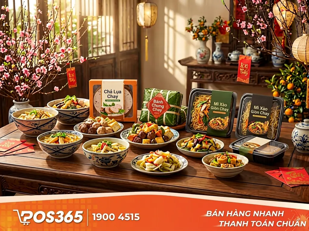 Đồ chay đ&oacute;ng g&oacute;i sẵn cho m&acirc;m cỗ đầu năm