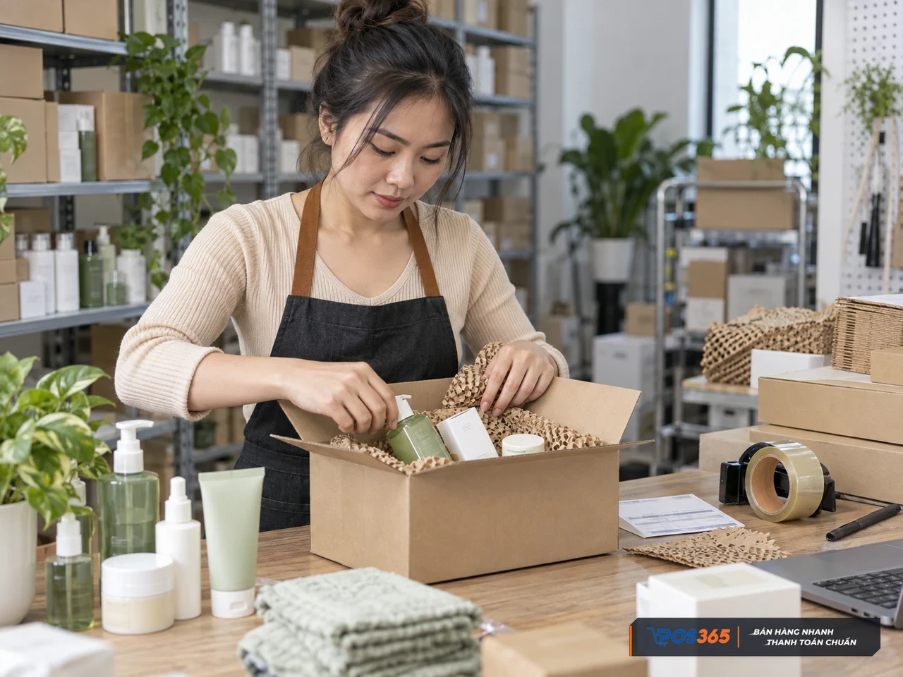Đ&oacute;ng g&oacute;i v&agrave; d&aacute;n nh&atilde;n vận chuyển