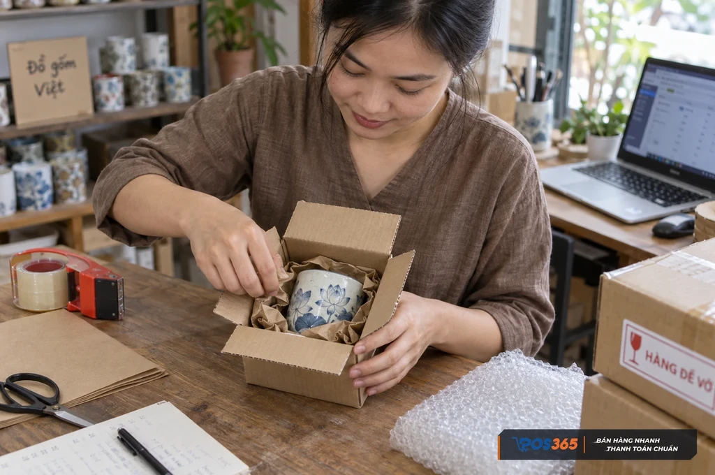 Đóng gói hàng ship COD vừa kích thước
