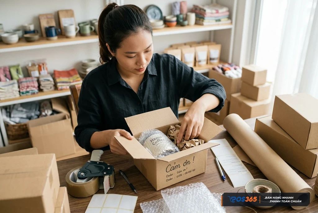 Đóng gói hàng ship COD vừa kích thước