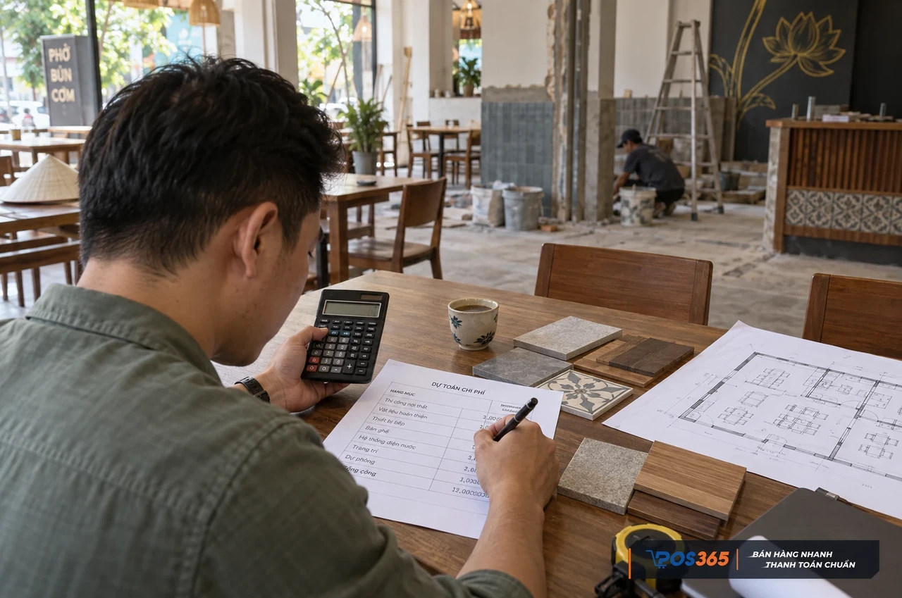 Dự toán vốn mở nhà hàng thực tế