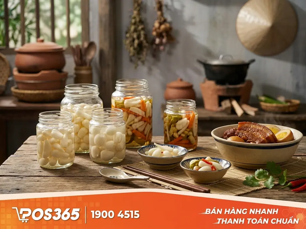 Dưa món, củ kiệu, hành muối (Món kèm chống ngấy)