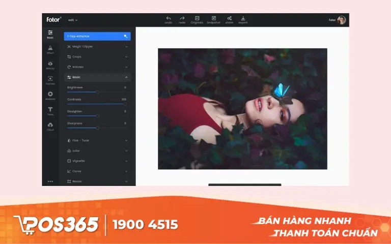 Fotor - C&ocirc;ng cụ thiết kế menu qu&aacute;n ăn đơn giản