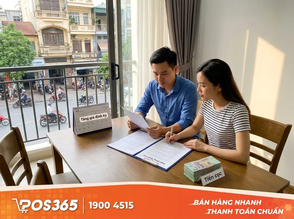 Điều khoản về gi&aacute; thu&ecirc;, chu kỳ tăng gi&aacute; v&agrave; tiền cọc