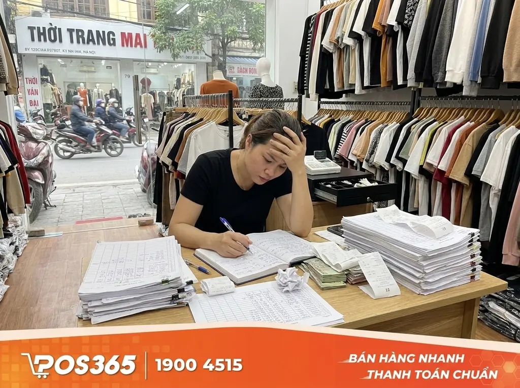 Giới hạn rủi ro khi vận hành shop thời trang bằng sổ sách