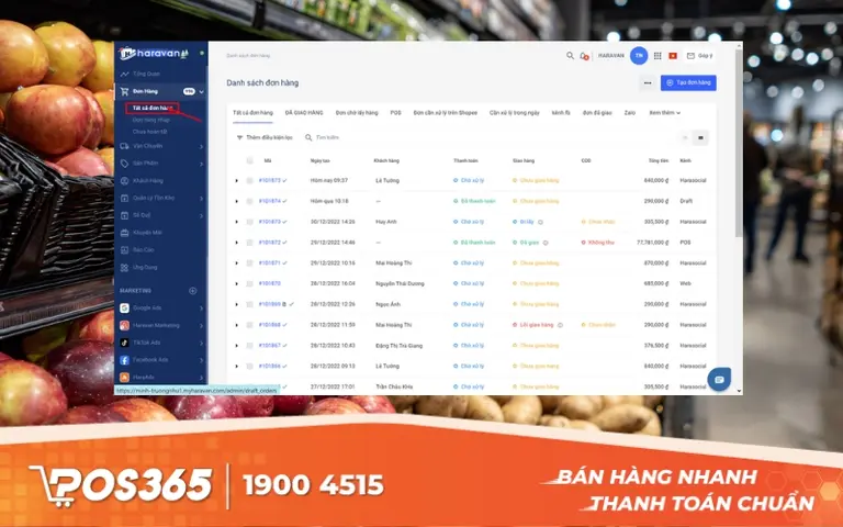 Haravan (Hararetail) - Quản lý chuỗi cửa hàng đa kênh toàn diện