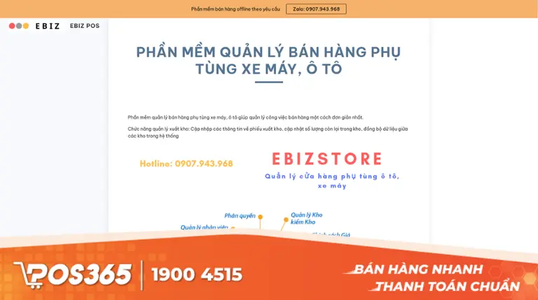 Hệ thống quản lý cửa hàng xe máy Ebiz