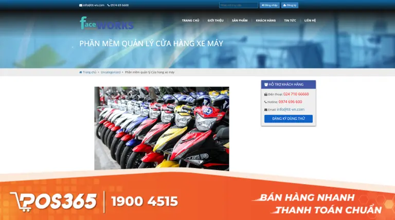 Hệ thống quản lý cửa hàng xe máy FaceWork