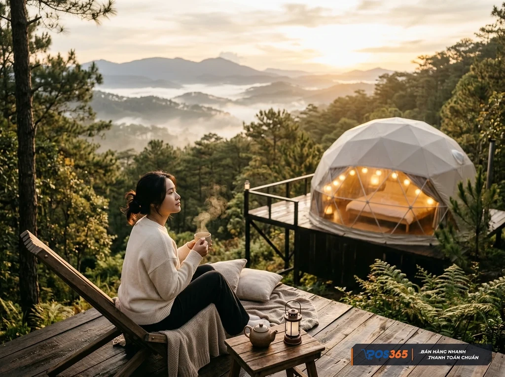 Homestay glamping lều trại cao cấp h&ograve;a m&igrave;nh c&ugrave;ng thi&ecirc;n nhi&ecirc;n