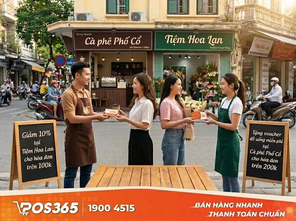 Hợp tác chéo (Cross-marketing) với các cửa hàng lân cận