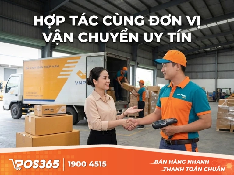 Hợp t&aacute;c c&ugrave;ng đơn vị vận chuyển uy t&iacute;n