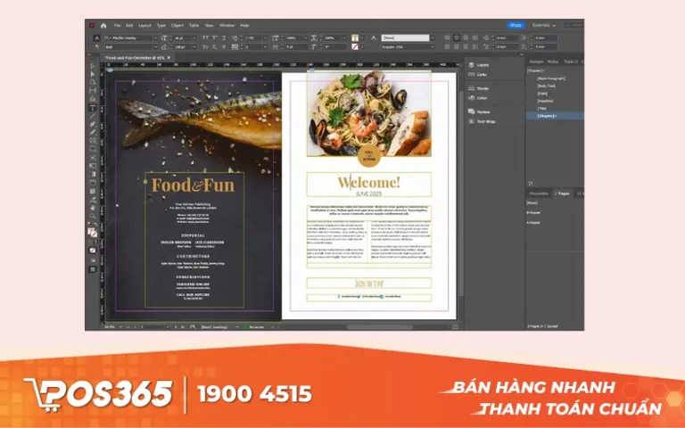 InDesign - Phần mềm thiết kế thực đơn chuy&ecirc;n nghiệp