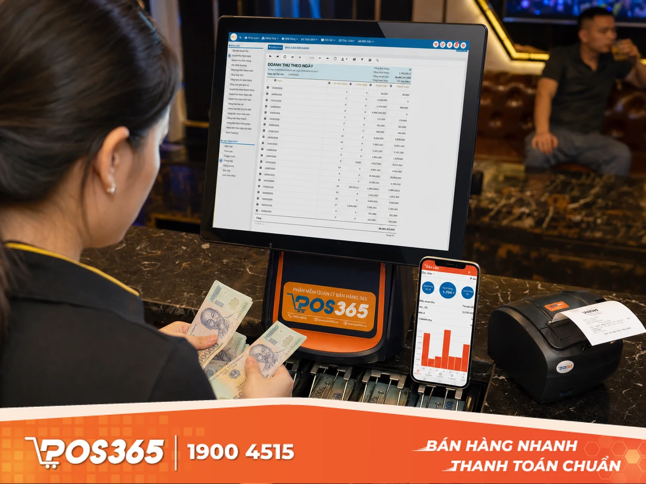 Kết ca v&agrave; đối so&aacute;t tiền mặt thực tế tại k&eacute;t