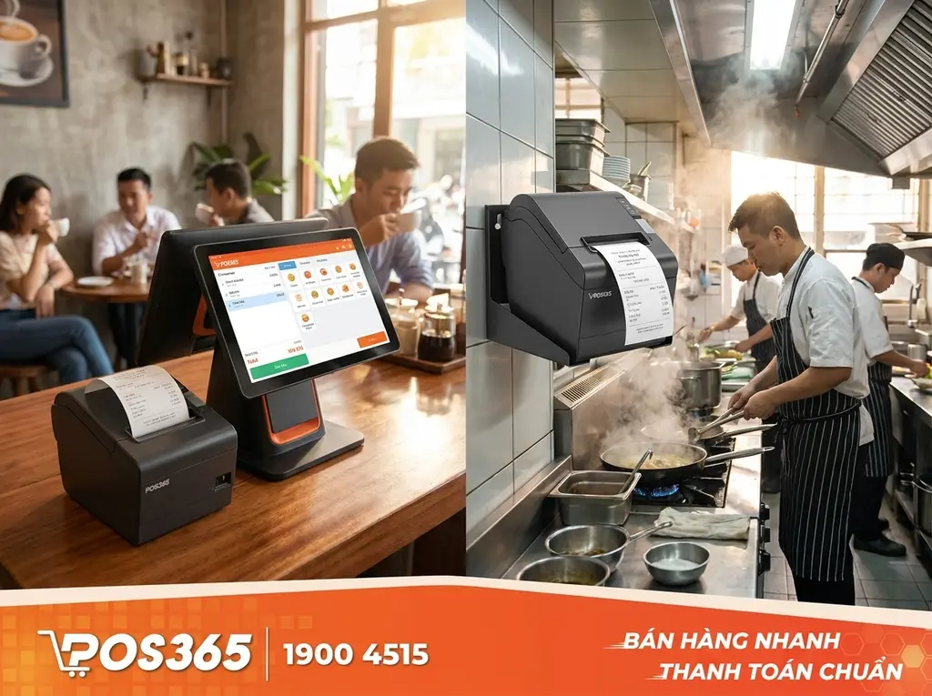 Khác biệt cốt lõi giữa máy in thu ngân và máy in bếp chuyên dụng