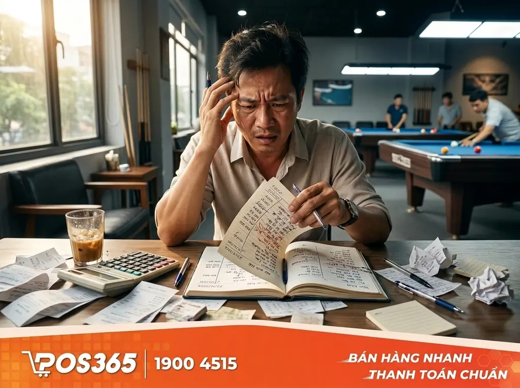 Khó khăn khi quản lý công nợ quán bida bằng sổ tay truyền thống