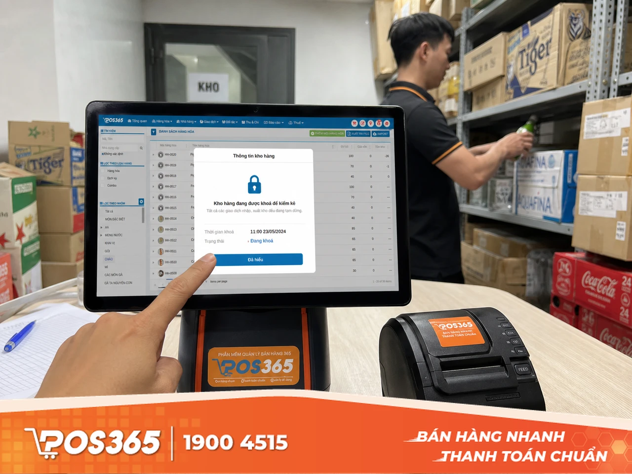 Kh&oacute;a sổ kho v&agrave; tạm dừng xuất nhập h&agrave;ng
