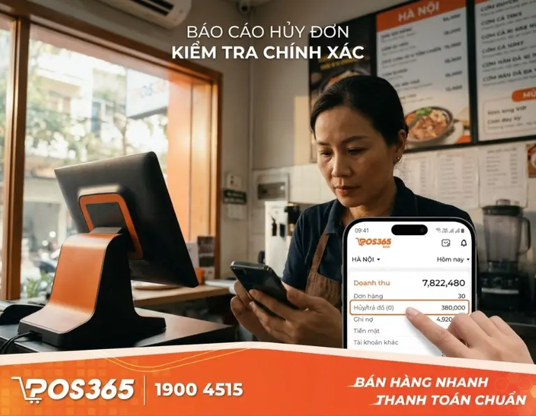 Kiểm tra báo cáo hủy hàng hủy đơn trên hệ thống