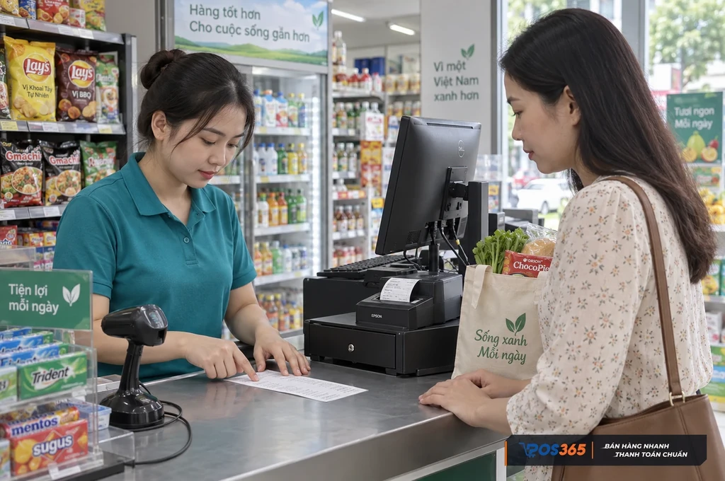 Kiểm tra hóa đơn sai tại quầy thu ngân