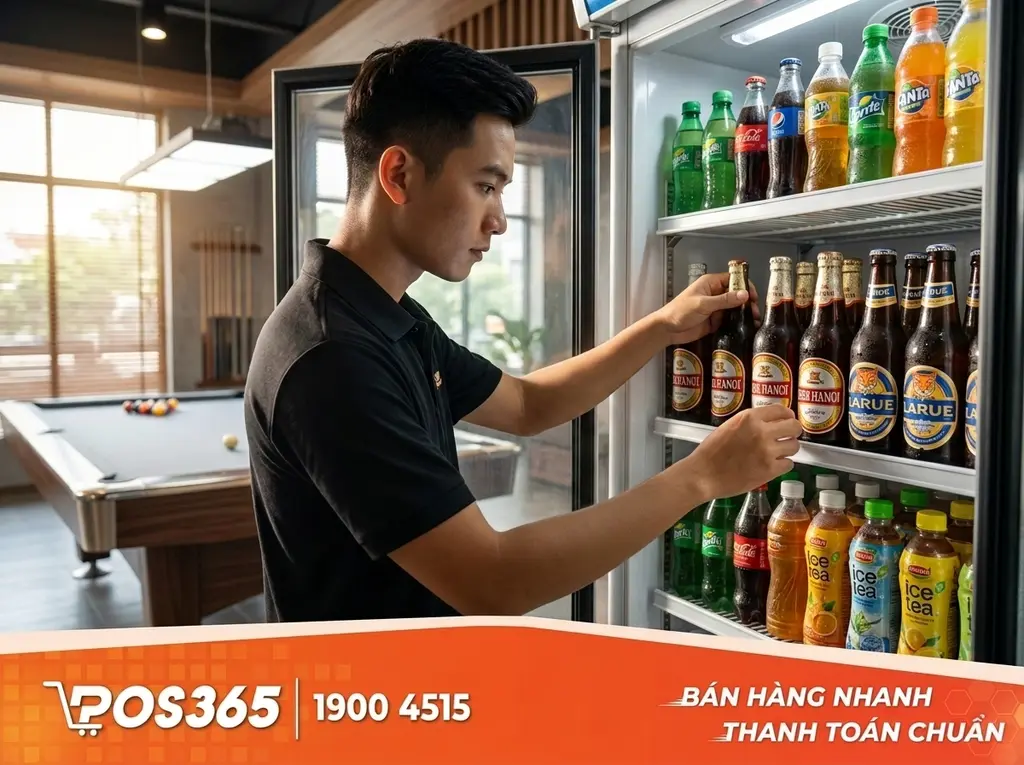 Kiểm tra kho hàng (đồ ăn, thức uống) liên tục sau mỗi ca