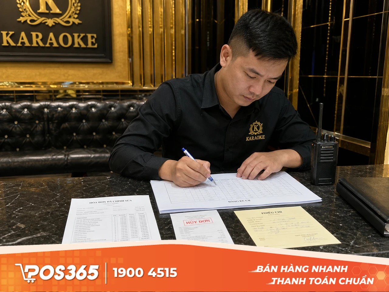 Kiểm tra phiếu chi lẻ và hóa đơn sửa/hủy trong ca