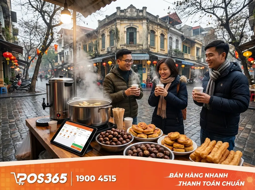 Kinh doanh đồ uống mùa đông kèm đồ ăn vặt