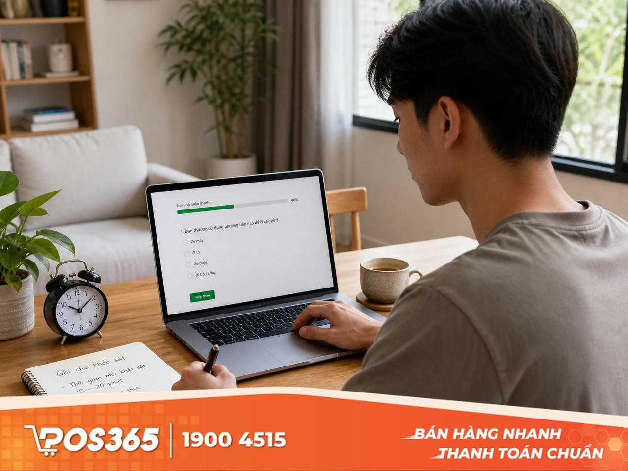 Làm bài khảo sát trực tuyến