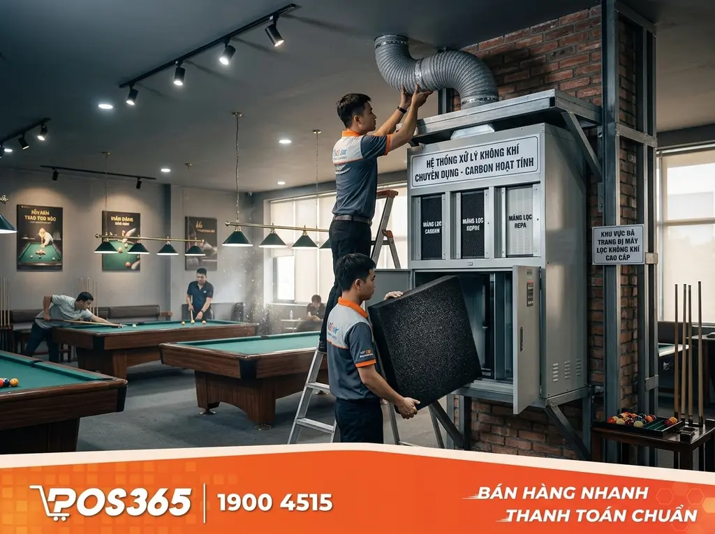 Lắp đặt máy lọc không khí chuyên dụng tuần hoàn màng lọc than hoạt tính
