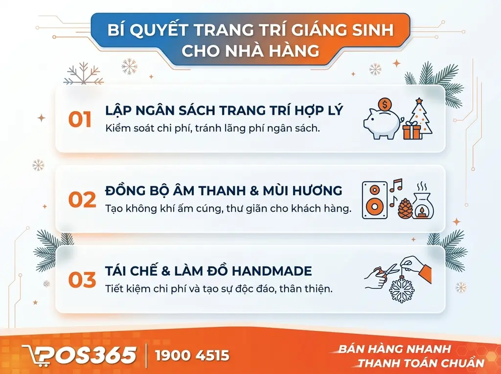 Lời khuyên hữu ích khi decor Noel cho chủ quán