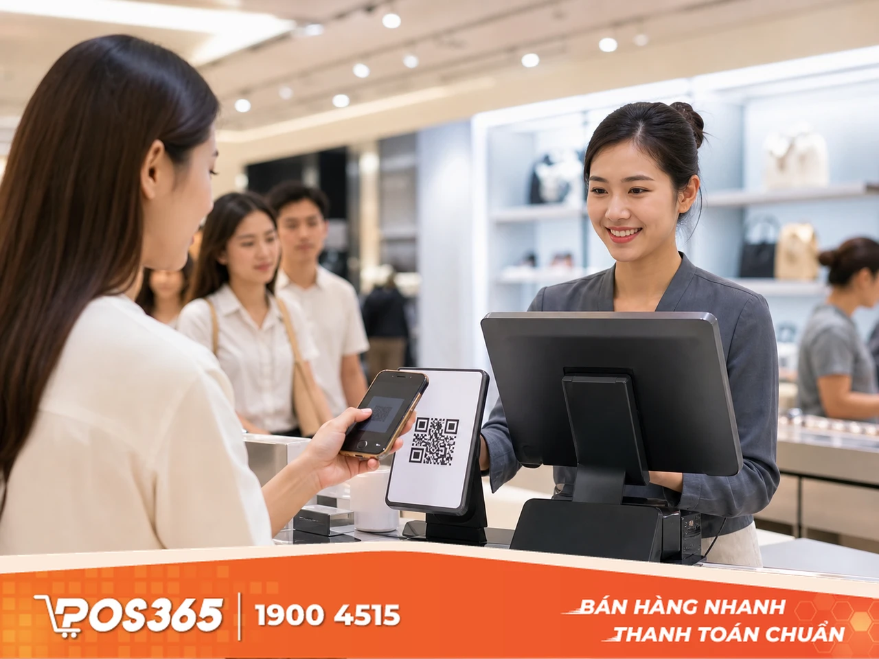 Màn hình phụ hiển thị QR Code động thanh toán siêu tốc