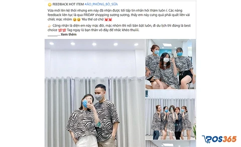 Mẫu content feedback khách hàng quần áo
