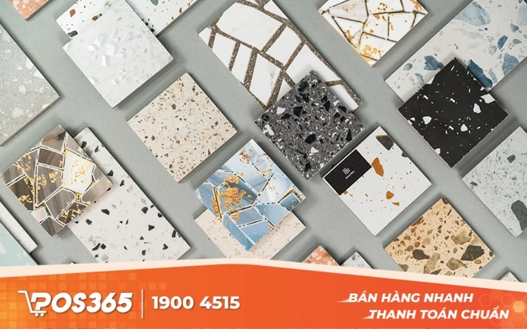 Mẫu gạch giả đá terrazzo