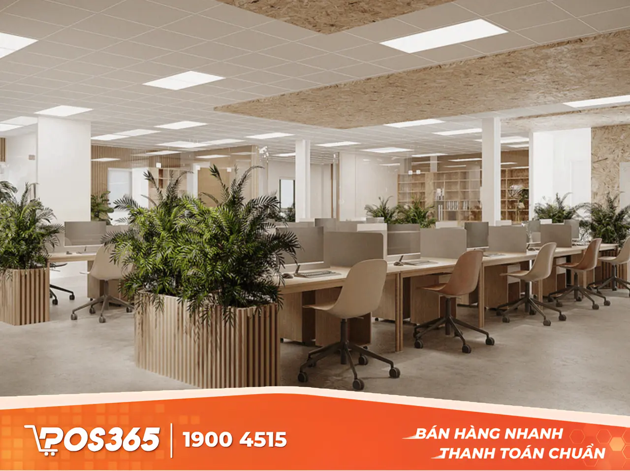 Mẫu không gian mở cho diện tích lớn