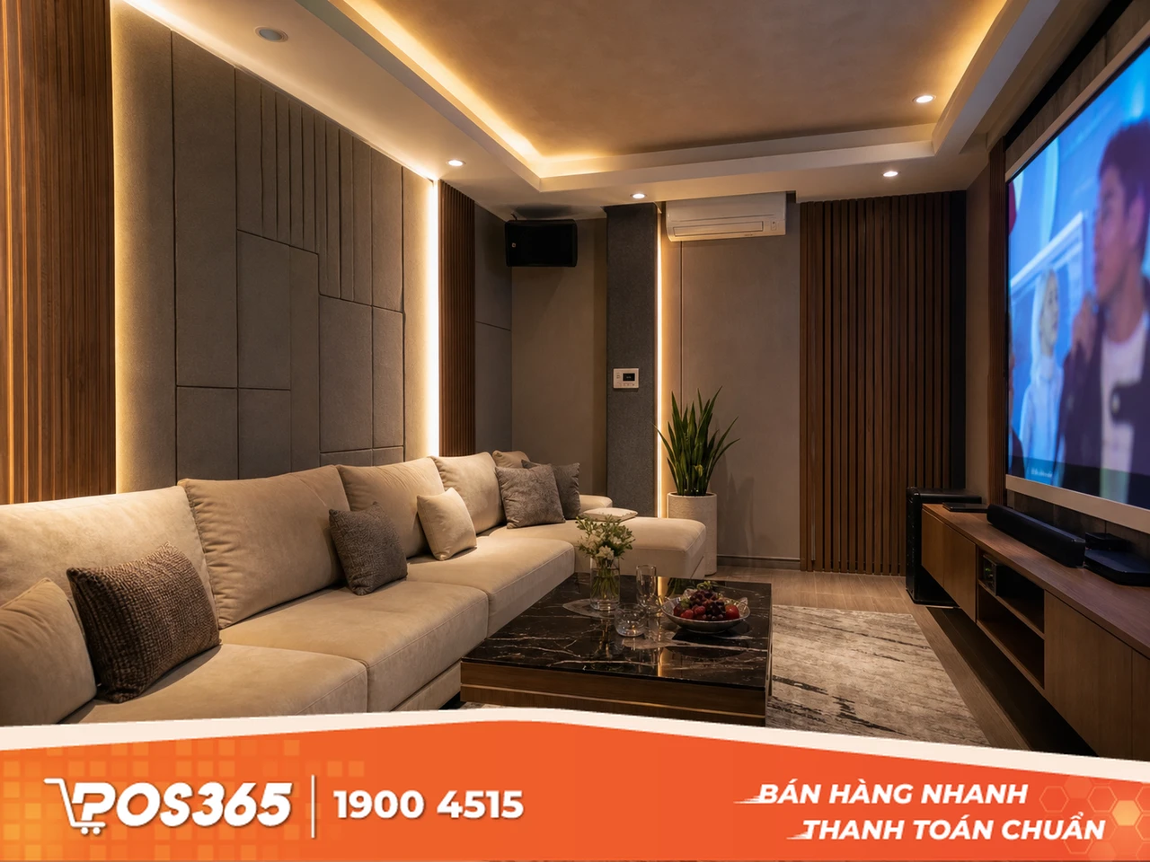 Mẫu phòng karaoke gia đình ấm cúng, tinh tế