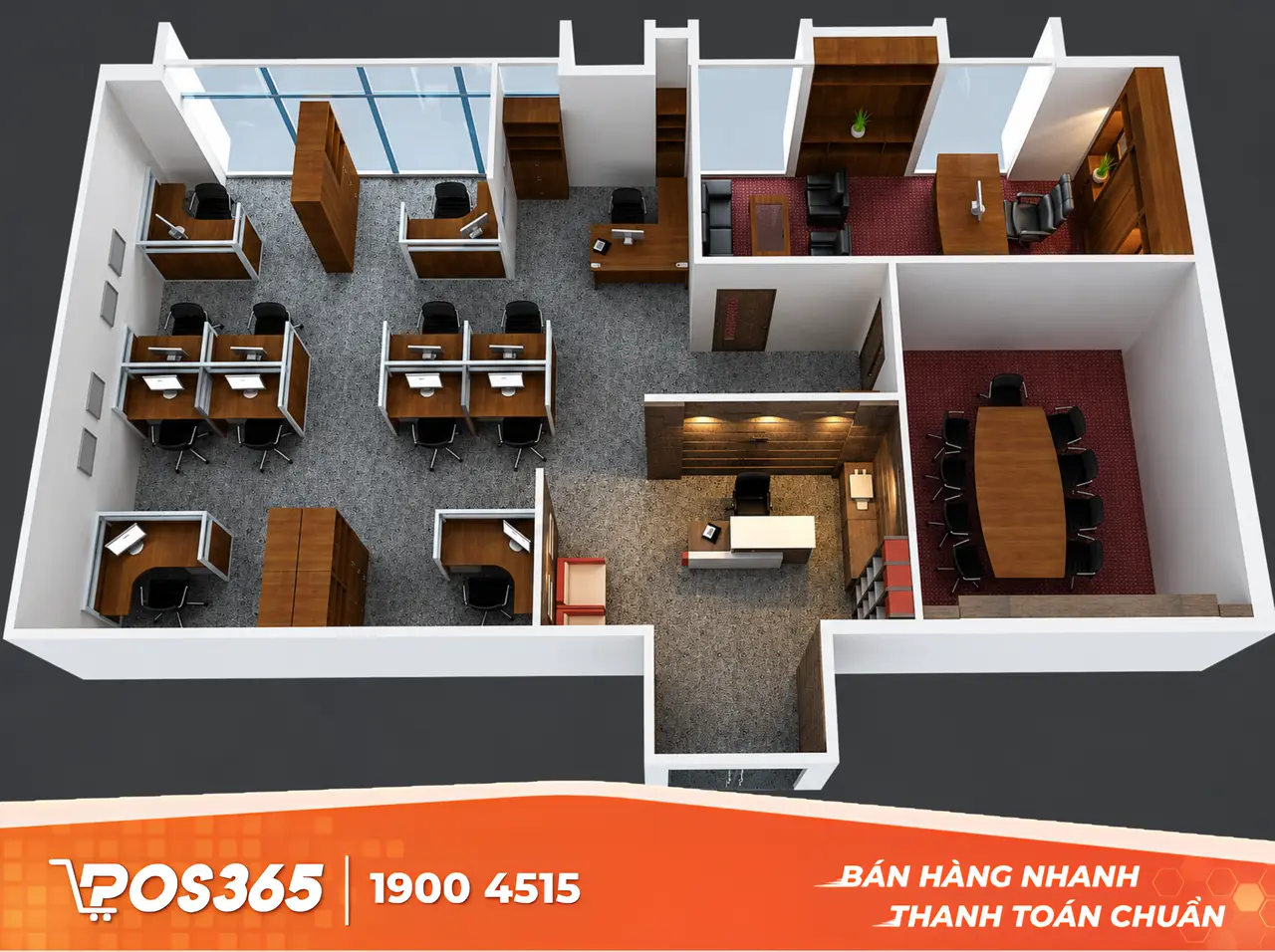 Mẫu thiết kế cho văn phòng nhỏ ( Dưới 50m2) - 3